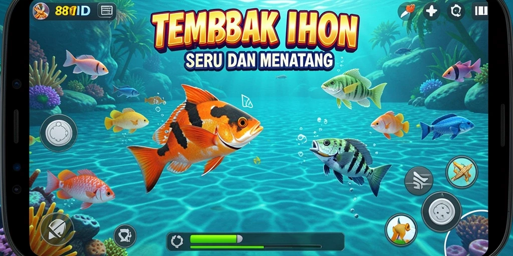 Tampilan gameplay 88ID yang menggambarkan aksi Tembak Ikan yang seru.
