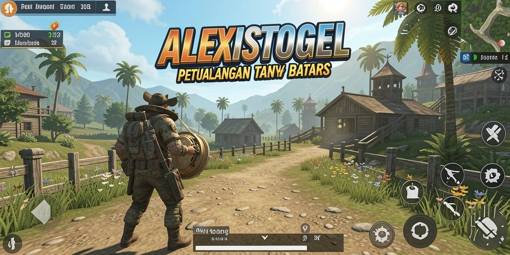 Screenshot ALEXISTOGEL menampilkan petualangan seru di dunia terbuka.