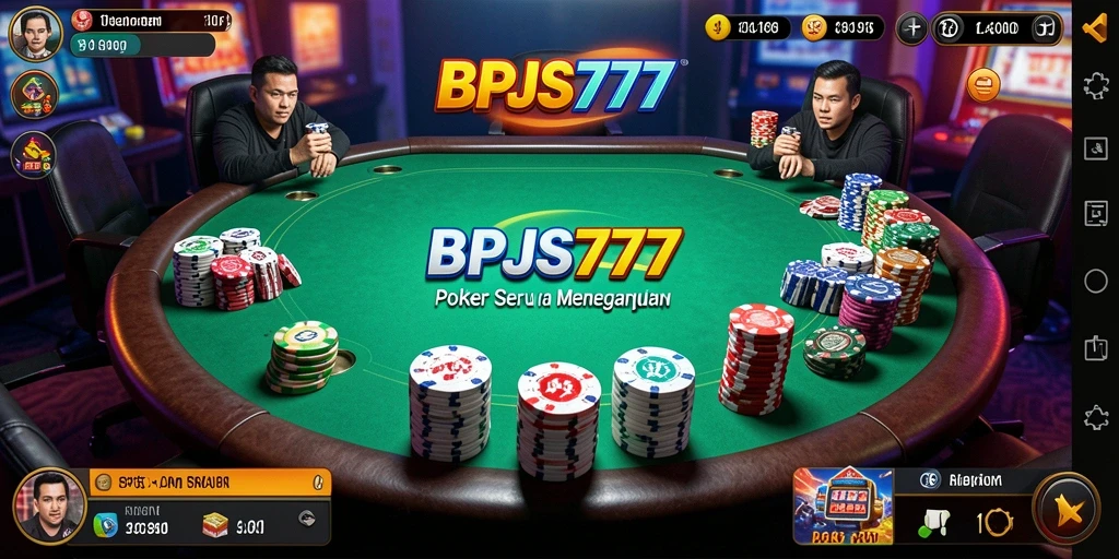 Tampilan gameplay seru dalam aplikasi poker BPJS777.