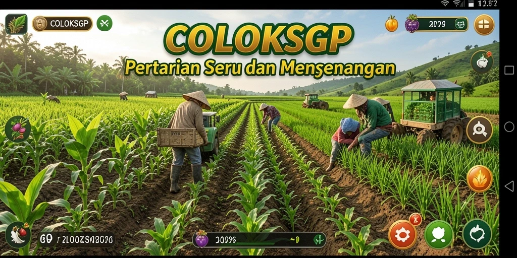 Tangkapan layar gameplay COLOKSGP menunjukkan aktivitas bertani yang menarik.