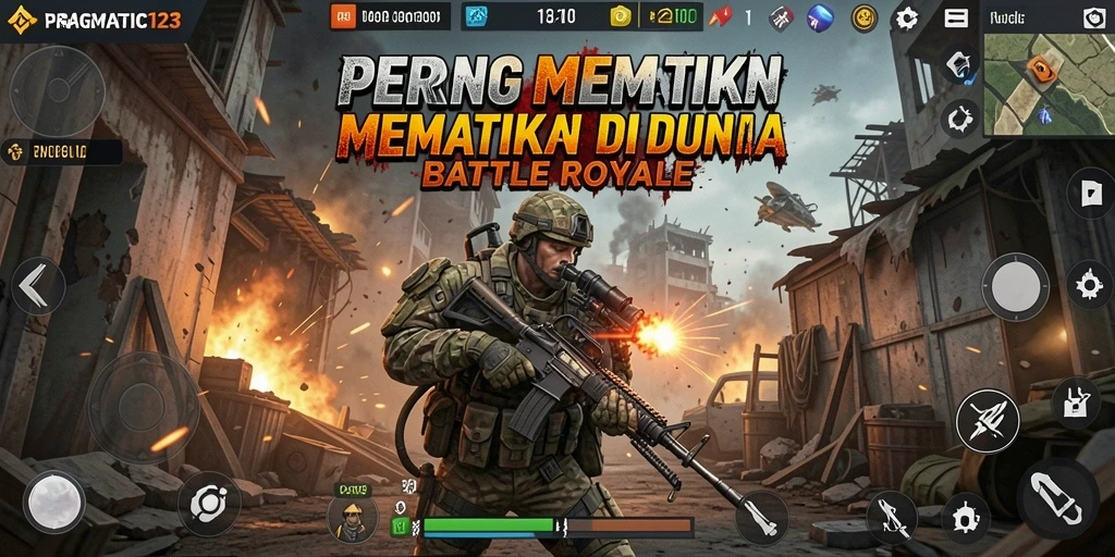 Gameplay seru PRAGMATIC123 saat pertempuran Battle Royale.
