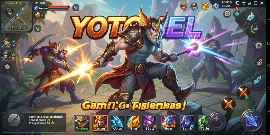 Tampilan dinamis gameplay <strong>YOTOGEL</strong> dengan berbagai karakter dan strategi.